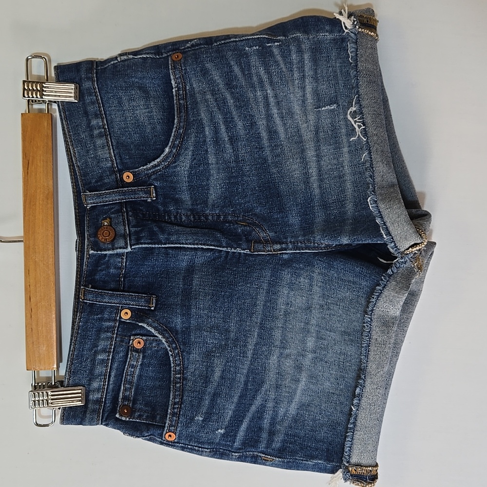 Madewell Jean Shorts Size 24 High‎ Rise Cutoff Medium Wash